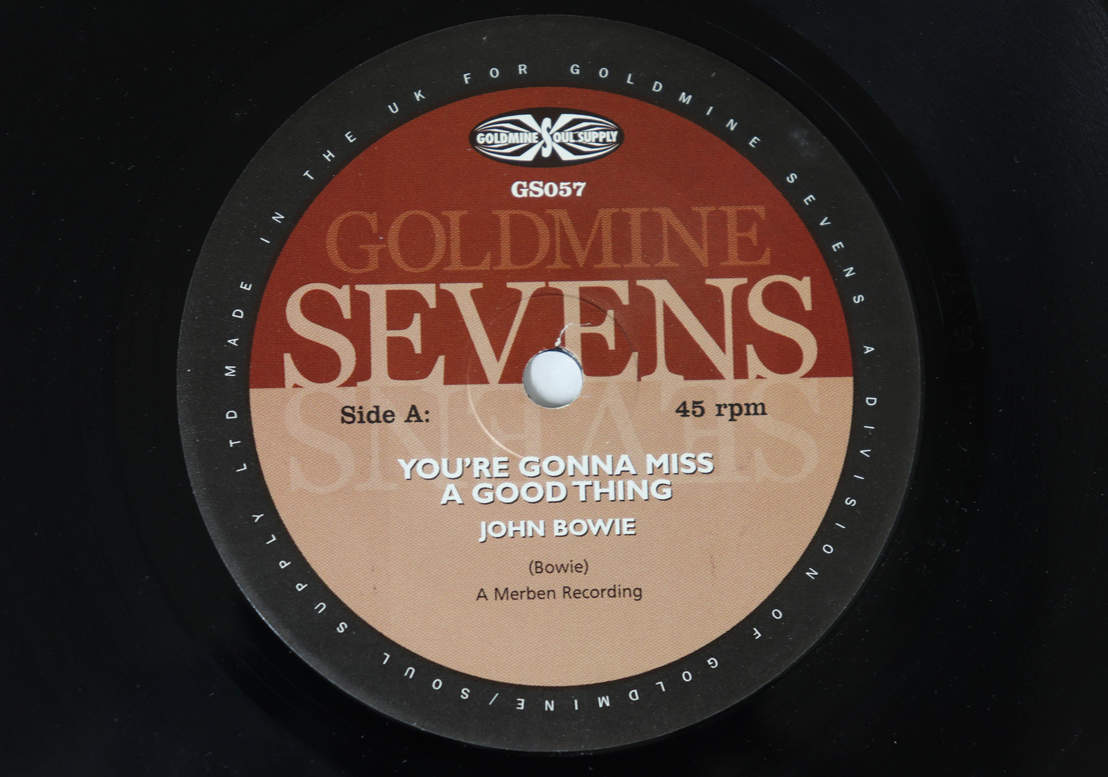 英7” John Bowie, Nomads Youre Gonna Miss A Good Thing / Somethings Bad GS057 GOLDMINE SOUL SUPPLY /00080 7