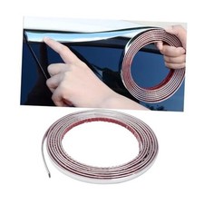 Car Chrome Trim Molding, 16Ft 1/2" Scratch-Proof Vehicle Body Side Trim Strip,