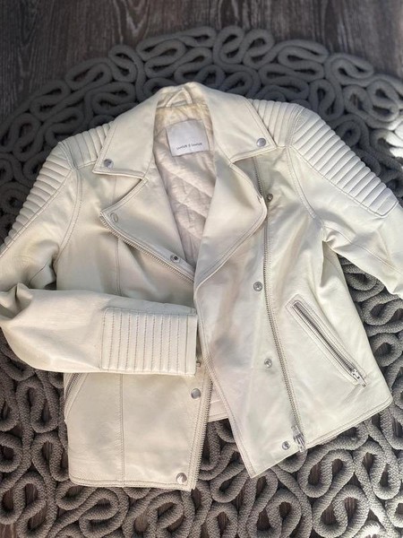 Women Samsoe Samsoe Jacket White Leather 34 / XS