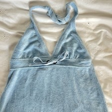 Free People Blue Halter Mini Dress