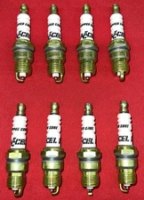 ACCEL 0276S-4x2 Spark Plugs  .460 Reach Tapered Set Of Eight Non Resistor