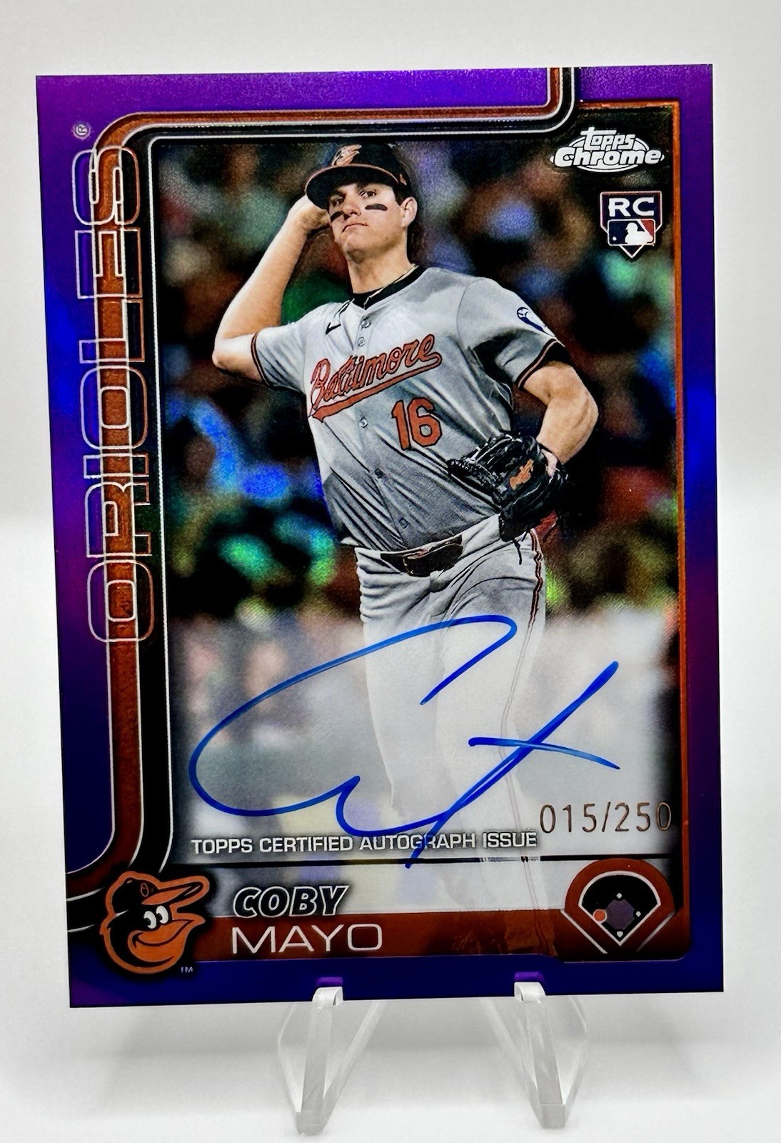 Coby Mayo - Rookie Autograph Purple Refractor /250 - 2025 Topps Chrome RC Auto