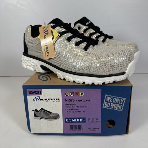 Nautilus Damen Holographic Spark Oxford Sicherheitsschuhe Gr. 8,5W (N1075) - Bild 1 von 21