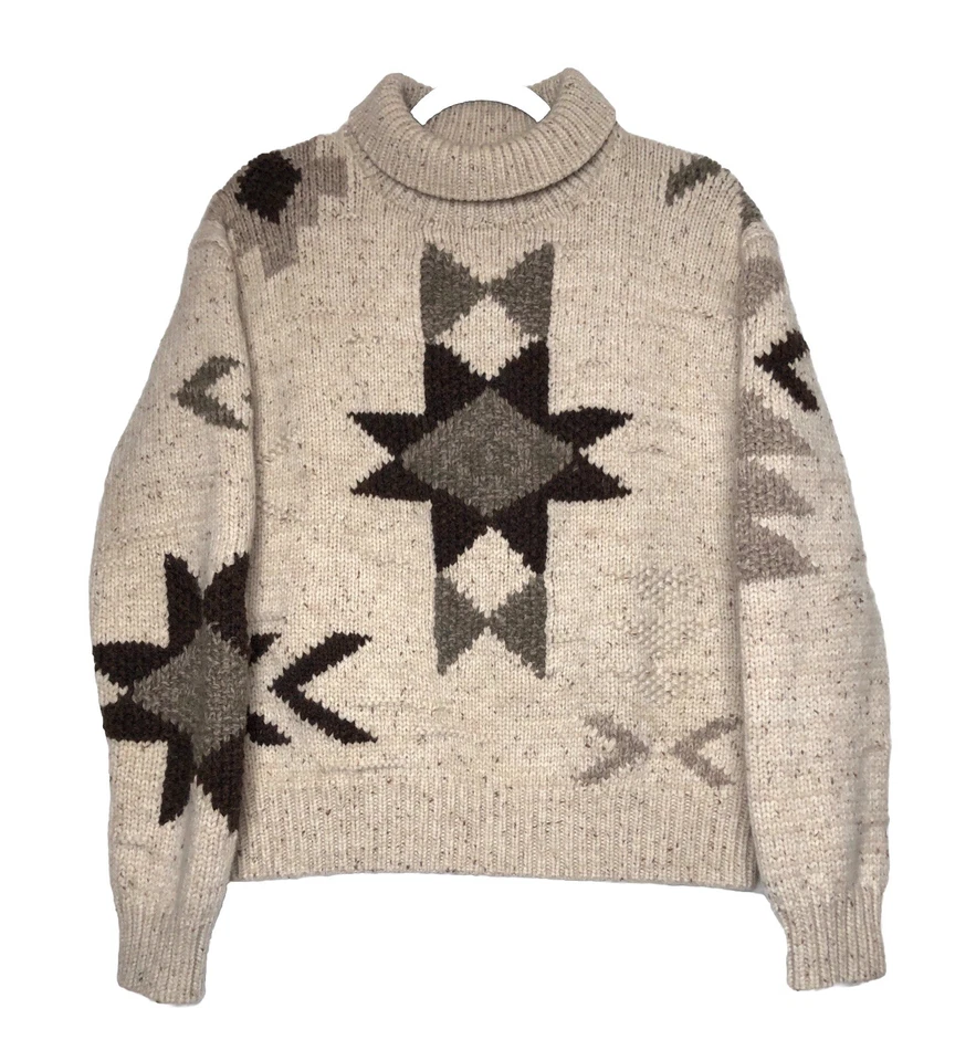 POLO Ralph Lauren Copo de Nieve Azteca Manga Larga Suéter Mezcla de Lana Para Mujer’s Talla L Foto 3 de 4