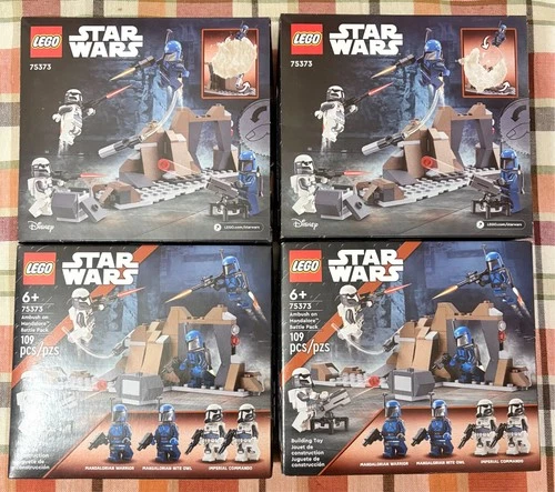 (4) Lego Star Wars Ambush on Mandalorian Battle Pack (75373) Free Shipping