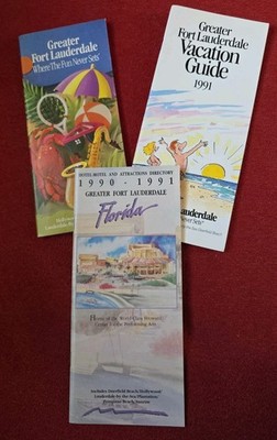 Greater Fort Lauderdale Vacation Motel Attractions Karte 1990 1991