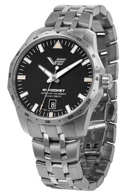 VOSTOK EUROPE Armbanduhr Automatik Rocket N1 Stahl/Schwarz 39 mm NH35-125A747B