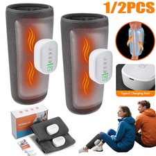 4 Modes Leg Massager Cordless Calf Air Compression Massager W/ Heat Pain Relief