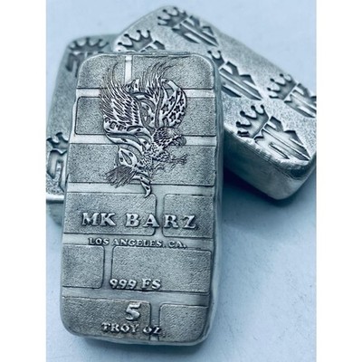 5 Ozt MK BarZ ''Eagle'' Weight Bar .999 Fine Silver