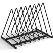 Triangle Desk File Organizer, 7 Slots Metal File Sorter Magazine Holder Document
