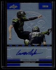 2016 Leaf Metal U.S. Army All-American Bowl Connor Culp #101 Blue Auto 21/25
