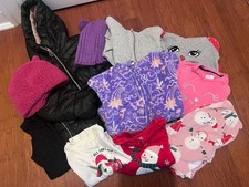 Girls Size 5/6 Small Clothes Lot Of 11 Tops Kids School Winter Jacket Holiday