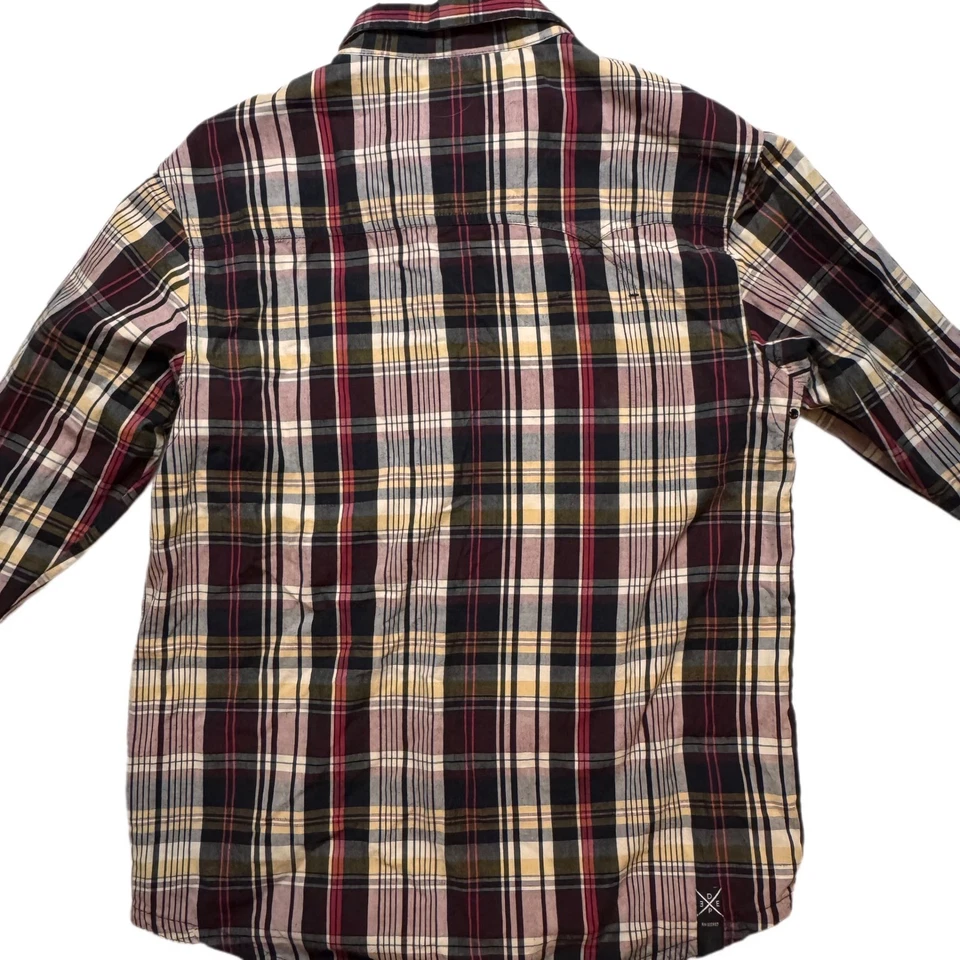 10 Deep Y2K Mens Flannel Plaid Button Down Long Sleeve Shirt Sz Large Skate - Image 3 of 4