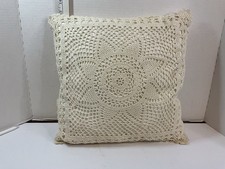 Beautiful Vintage Crochet 12  Throw Pillow
