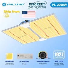 2000W Full Spectrum Plant LED Grow Lights W/ Samsung LM281B Indoor Dimmable Lamp