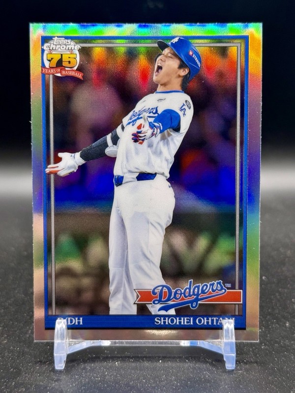 2026 Topps Chrome Shohei Ohtani 75th Anniversary Chrome Refractor #91CB-1