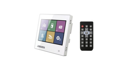 Odtwarzacz ścienny DSPPA, SD/FM/Bluetooth 2x10W, ekran dotykowy, biały DM837W