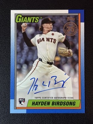 2025 Topps #90B2-HB Hayden Birdsong 1990 Topps Baseball Auto Rookie