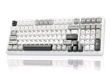 AULA F99 Wireless Mechanical RGB Keyboard 3 Modes Swappable White/Grey/Dark Grey