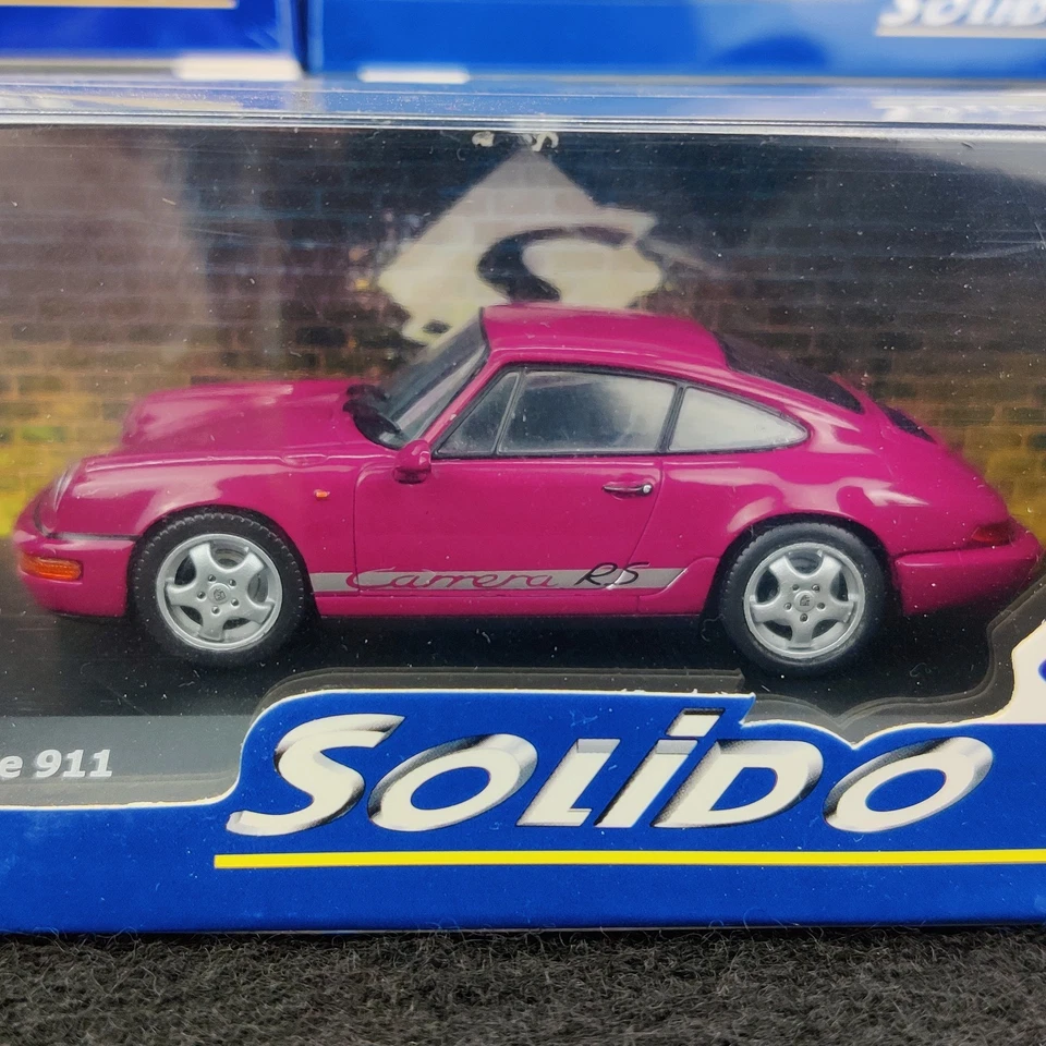 SOLIDO PORSCHE 911 964 CARRERA RS STAR RUBINO/VIOLA 1:43 NUOVO SCATOLA S4312902 - Immagine 2 di 4