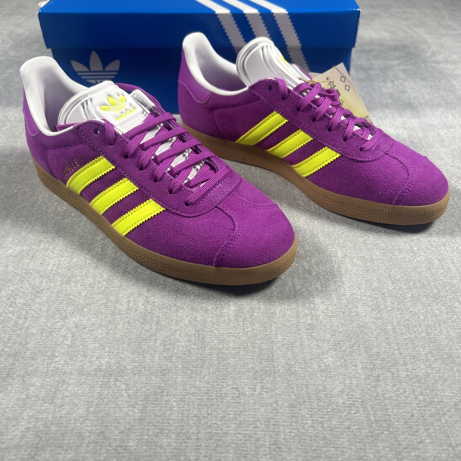 Size 7.5 Men’s 8.5 Women's adidas Originals Gazelle Sneakers JI1373 Purple Burst