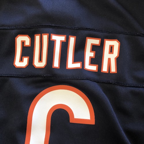 Jay Cutler Jersey Youth Size Small Chicago Bears Home Navy Blue Authentic Tag - Picture 5 of 13