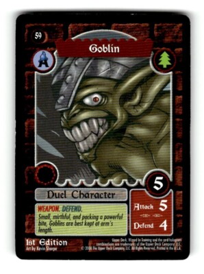 2000 Upper Deck Wizard in Training Trading Card Game #59 Goblin