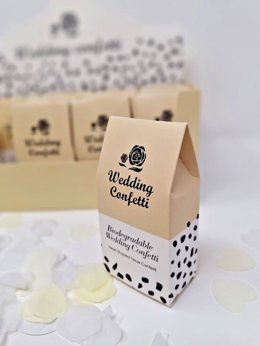 20 Geo Spots Scatola Confetti Matrimonio Punti Pastello BIODEGRADABILE Carta da Lancio Tavolo - Foto 5 di 10