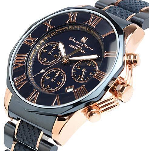 Salvatore Lemara Uhr Chronograph SM15104 (Navy x Roségold) - Bild 4 von 6