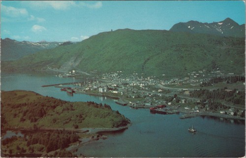 Kodiak Alaska Aerial View c1960s postcard E307 - Picture 2 of 3