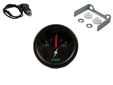 52mm BLACK FACE BATTERY AMMETER GAUGE CHARGE / DISCHARGE FOR RALLY CLASSIC CARS