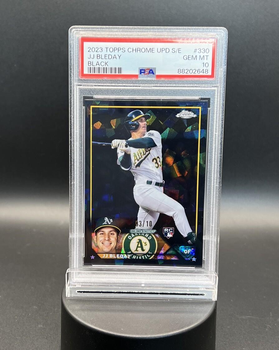 2023 Topps Chrome Update Sapphire Black JJ Bleday RC /10 PSA 10 OAKLAND A's