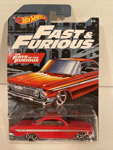 NUOVO Hot Wheels Fast & Furious Il Destino dei Furiosi 61 Chevrolet Impala Rosso