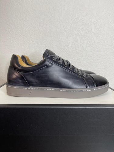 Magnanni Caitin Lo Moka grau Leder Kappe Zehe Freizeit Sneaker Schuhe Herren Größe 8 M