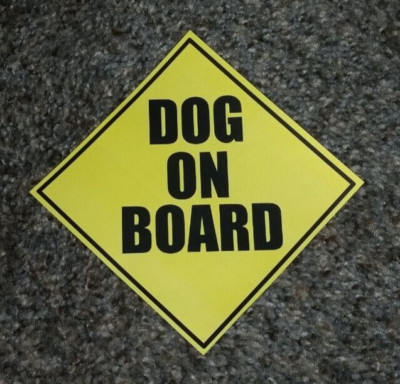 DOG ON BOARD Sticker Decal Vinyl *MADE and SHIPPED IN USA* WATERPROOF UV RESIST