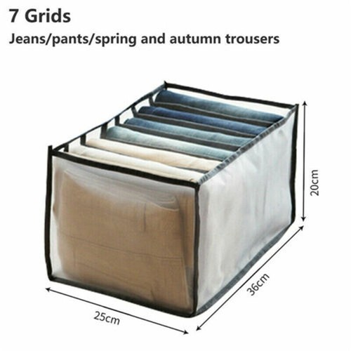 Folding Clothes Box Closet Drawer Organizer Jeans Leggings T-shirt Storage Box - Picture 7 of 13