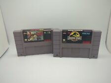 Lot 2 GAMES- Jurassic Park & Super Black Bass (Nintendo SNES) TESTED*