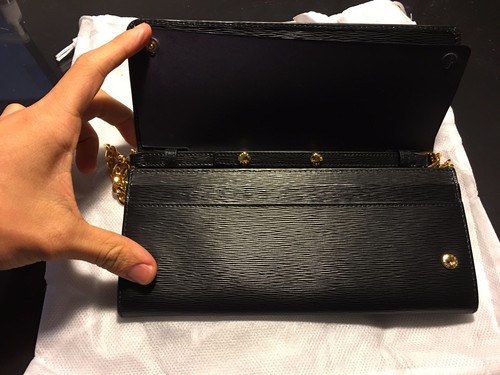 NWT Prada Wallet on a Chain Borsa Portafoglio Nero Black Vitello Move 1MT290 - Picture 6 of 6