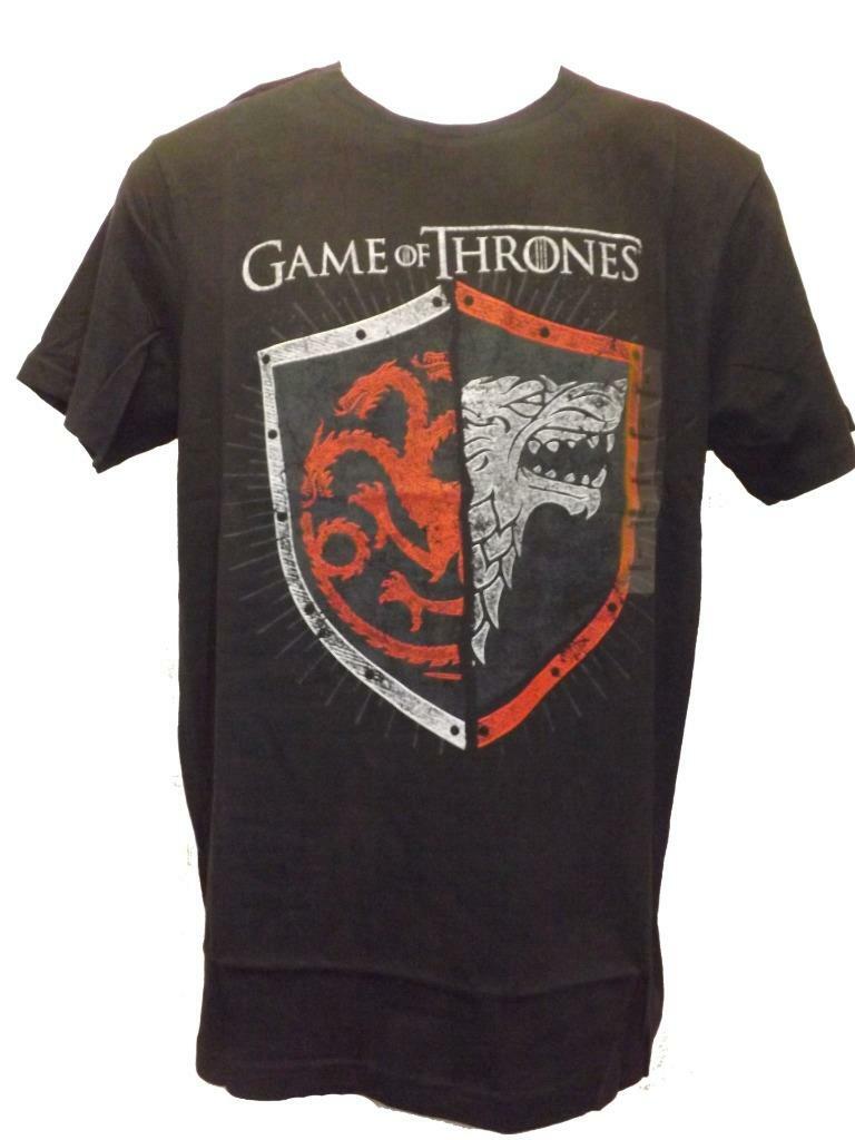 New Game of Thrones GOT "Half-Shield" Mens S-M-L-XL-2XL Licensed Shirt