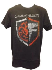 New Game of Thrones GOT "Half-Shield" Mens S-M-L-XL-2XL Licensed Shirt
