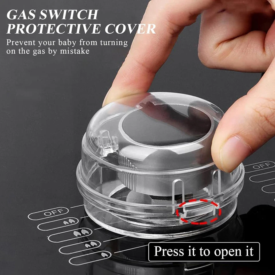 2/4/8PCS Child Proof Clear Stove Knob Cover Protector for Oven Knobs Baby Safety - image 3 of 4