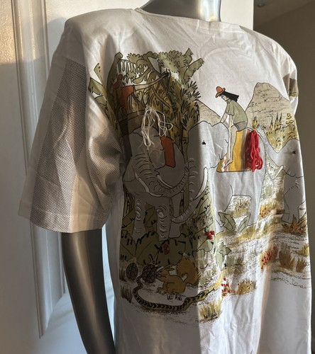 Vintage Fiorelle Sport Shirt Damen Gr. S Herren mit Elefanten Szene - Bild 4 von 12