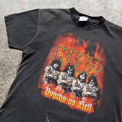 Vintage KISS Band T-Shirt Psycho Circus Psycho As Hell 1998 Mens
