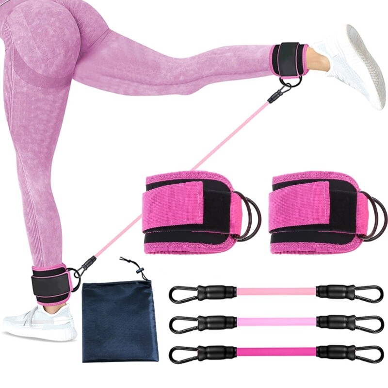 Ankle Resistance Bands with Cuffs for Leg Training Ankle Strap Exercise