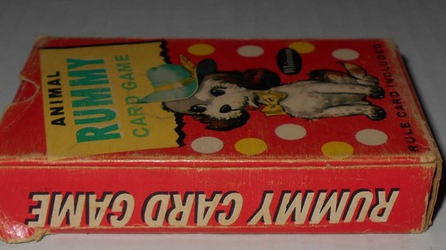 Vintage Whitman Animal Rummy Card Game No. 4439 - Complete Set VGC - Foto 12 di 14