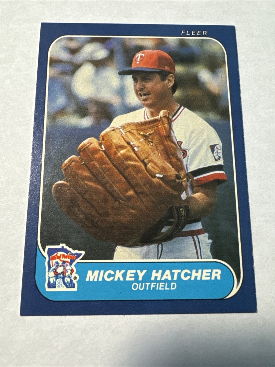 1986 Fleer - #396 Mickey Hatcher - Minnesota Twins - Big