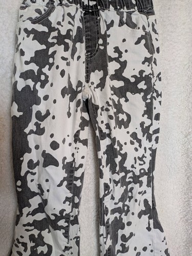 Saints & Hearts- Girls Pull on Cow FLARE Pants sz L( fits like 7) - Picture 2 of 7