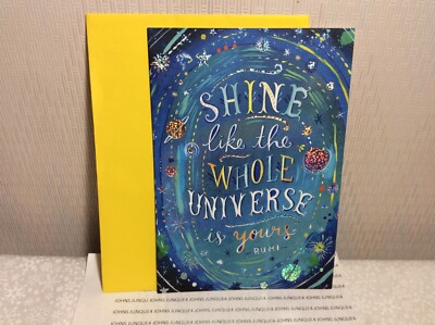 RSVP GRADUATION GREETING CARD New w/Envelope  Shine like the whole universe.... 