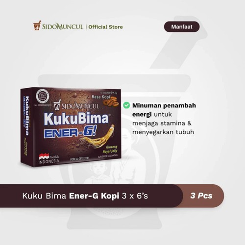3 Box KUKUBIMA ENER-G Coffee Ginseng Energy Drink Stamina Increase Antioxidant - Picture 2 of 4