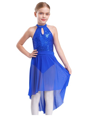 Niñas Vestido de Baile Sin Mangas Cuello Halter Maxi Vestido Moderno Ropa de Baile Ropa - Imagen 67 de 114